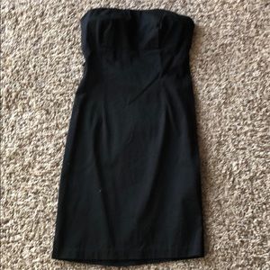 Strapless Black Cotton Dress